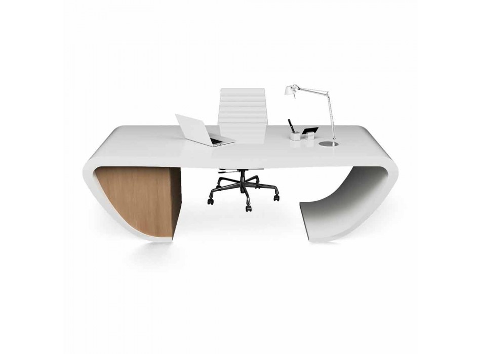 Skrivebord af moderne kontor design produceret i Italien, Miranda Viadurini