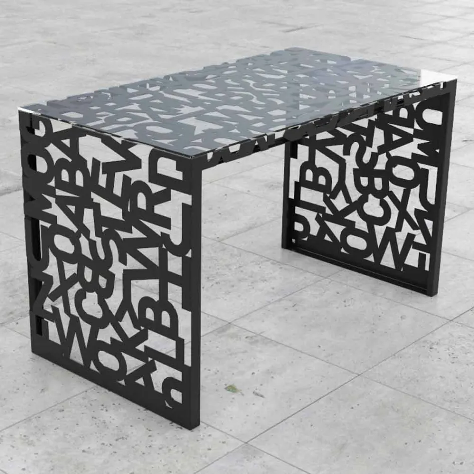 Skrivebord Kattedra Letters &quot;Et vandfald&quot; 160x80x75 Mabele Viadurini