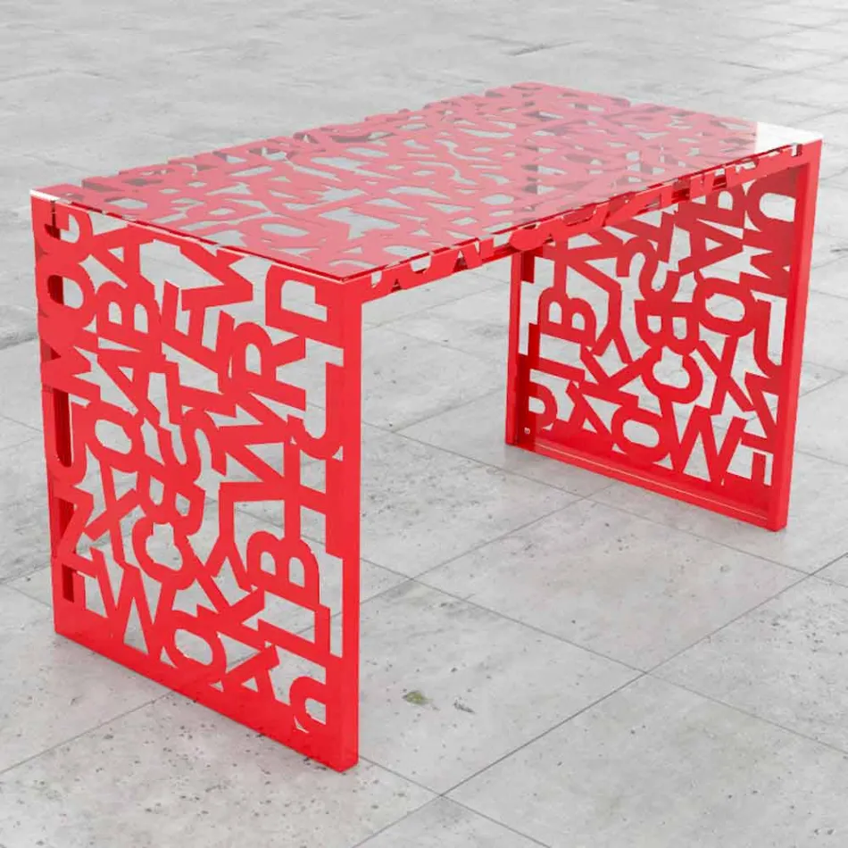 Skrivebord Kattedra Letters &quot;Et vandfald&quot; 160x80x75 Mabele Viadurini