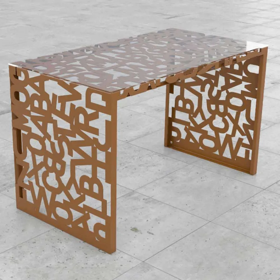 Skrivebord Kattedra Letters &quot;Et vandfald&quot; 160x80x75 Mabele Viadurini