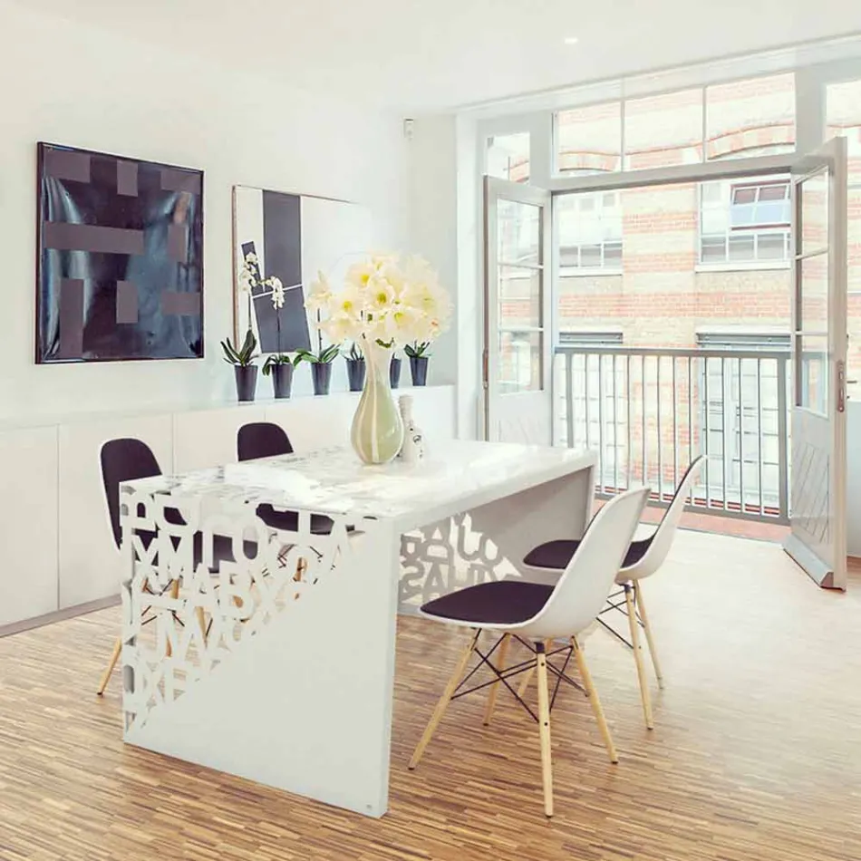 Skrivebord Kattedra Letters &quot;Et vandfald&quot; 160x80x75 Mabele Viadurini