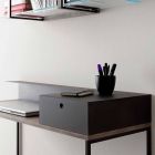 Moderne skrivebord i metal og melamin med skuffe fremstillet i Italien - Iridio Viadurini
