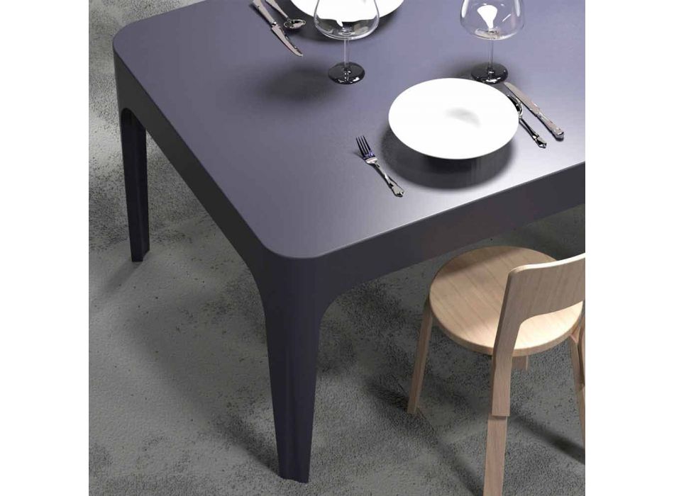 Rektangulært skrivebord / spisebord, moderne design, Merlot Viadurini