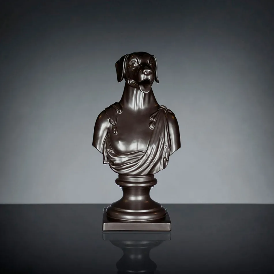 Sort håndværker keramisk skulptur 100% Made in Italy Fabas 2 Viadurini