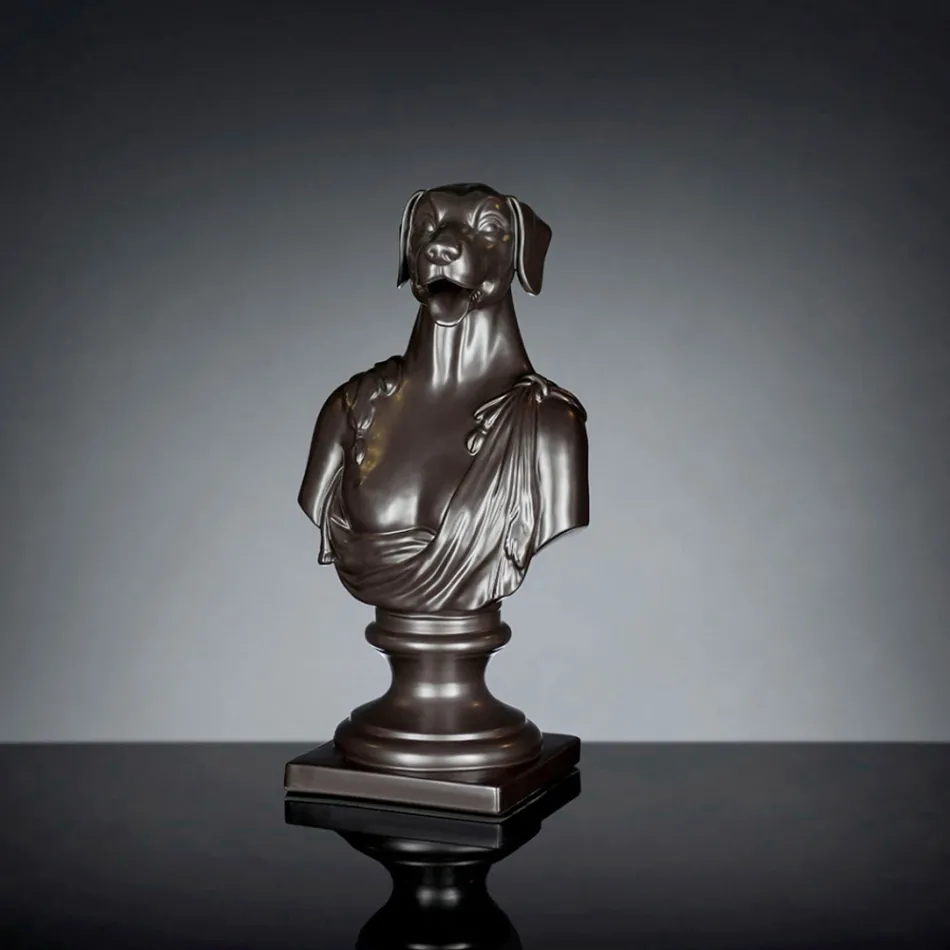 Sort håndværker keramisk skulptur 100% Made in Italy Fabas 2 Viadurini