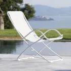 Sammenklappelig havedæksstol i galvaniseret stål Made in Italy 2 stk - Hobbit Viadurini