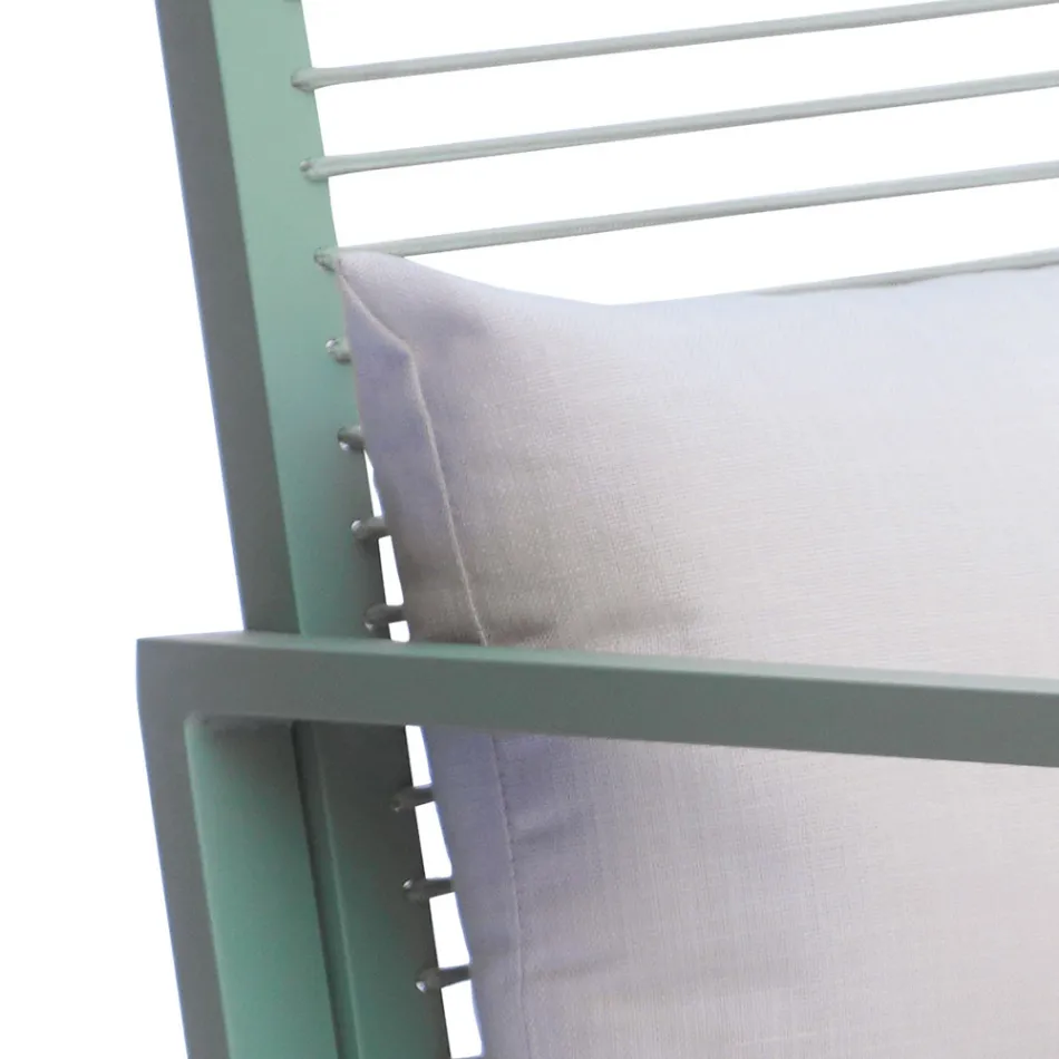 Udendørs gyngestol i aluminium med polstret pude - Brontolo Viadurini