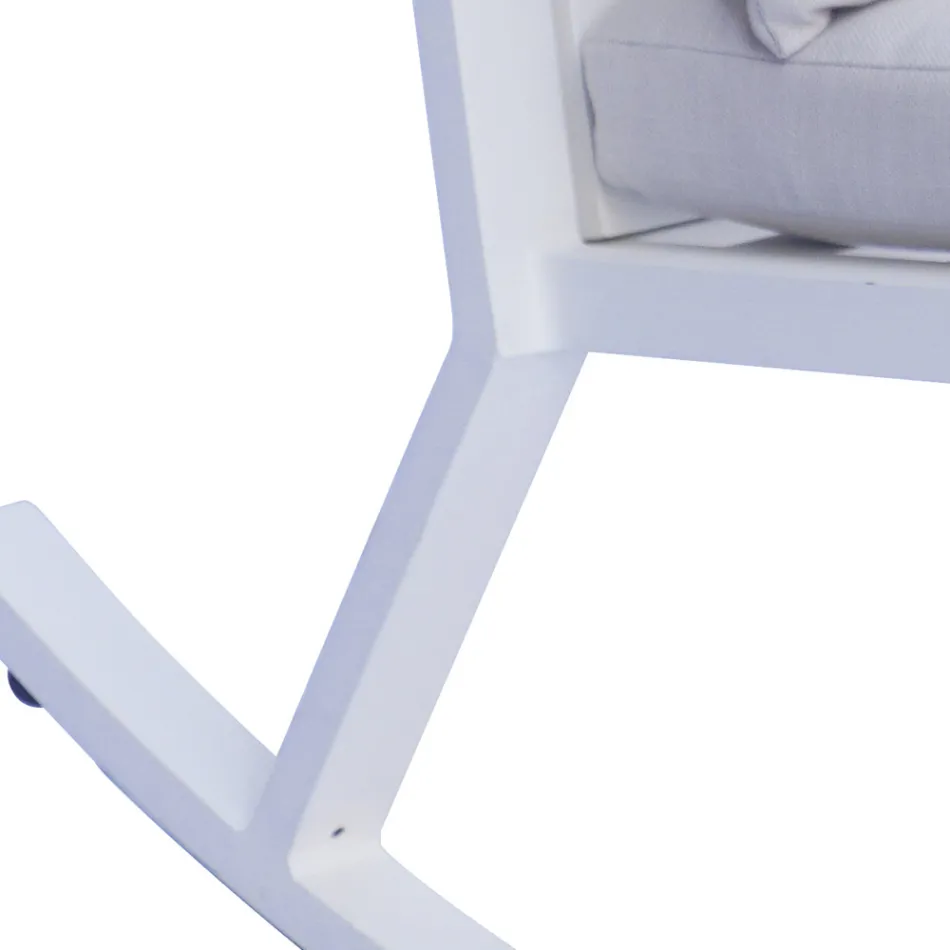 Udendørs gyngestol i aluminium med polstret pude - Brontolo Viadurini