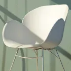 Gyngestol til stue i metal og polypropylen, 2 stk - Lorena Viadurini