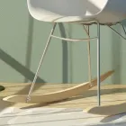 Gyngestol til stue i metal og polypropylen, 2 stk - Lorena Viadurini