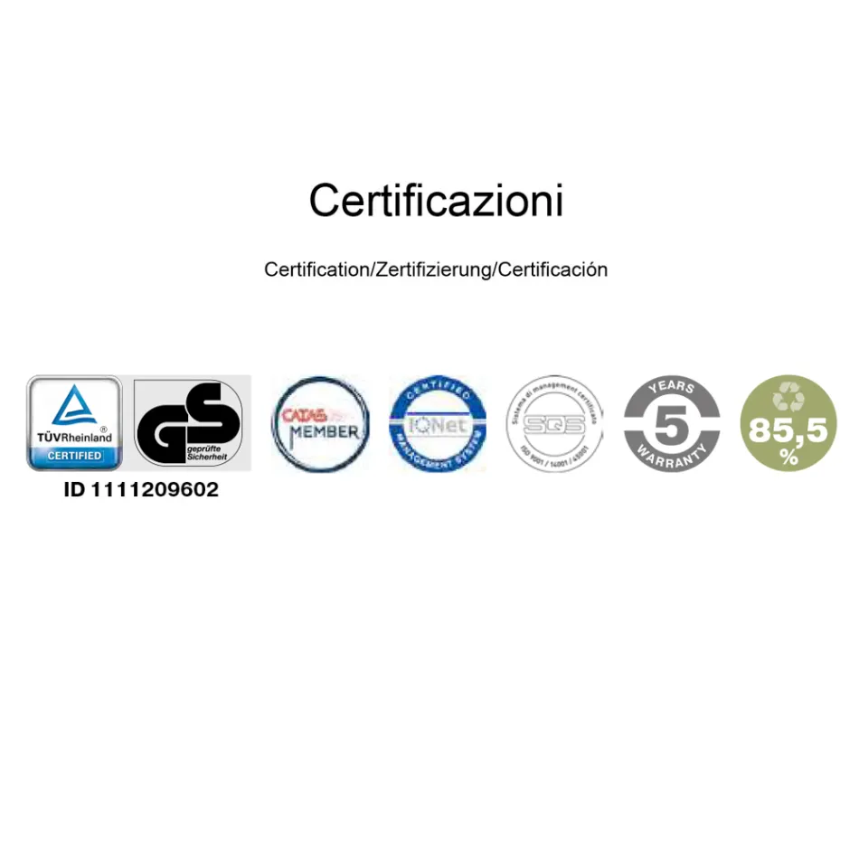 Høj kontorstol med hjul og ergonomisk og drejelig pude - Filanna Viadurini