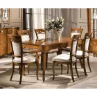 Klassisk polstret stol i valnød eller hvidt træ lavet i Italien - Caligola Viadurini