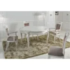 Klassisk polstret stol i valnød eller hvidt træ lavet i Italien - Caligola Viadurini