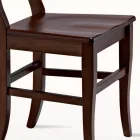 Klassisk stol i massiv bøgetræ Design lavet i Italien - Claudie Viadurini