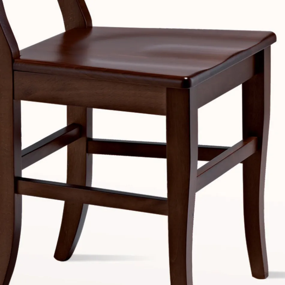 Klassisk stol i massiv bøgetræ Design lavet i Italien - Claudie Viadurini