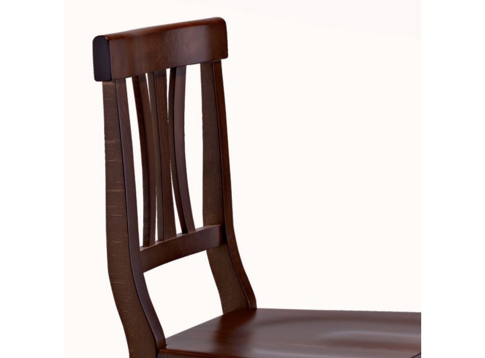 Klassisk stol i massiv bøgetræ Design lavet i Italien - Claudie Viadurini