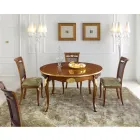 Klassisk valnøddetræ stol med polstret sæde lavet i Italien - barok Viadurini