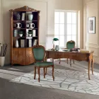 Klassisk stol i valnød eller guld polstret træ lavet i Italien - Imperator Viadurini