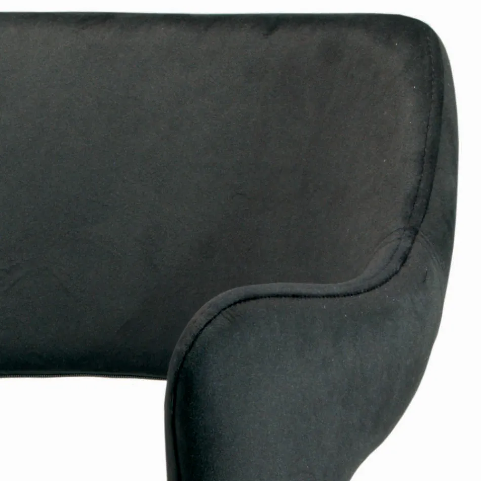 Stol med armlæn fuldpolstret og stålben - Ravenna Viadurini