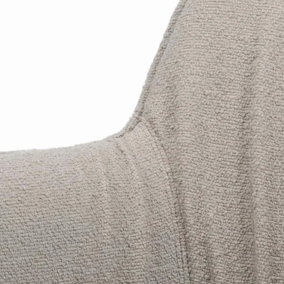 Stol med armlæn med polstret sæde og stålben Made in Italy - Ascoli Viadurini