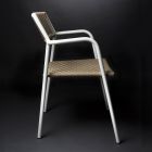 Aluminium udendørs stol med armlæn - Eugene Viadurini