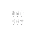 Stol med armlæn betrukket med elfenbenslæder Fremstillet i Italien - Skal Viadurini