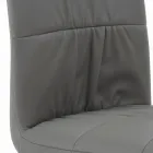 Stol med ben af lakeret stål og polstret sæde Fremstillet i Italien - Brescia Viadurini