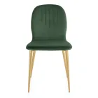 Stol med monokok stofsæde og koniske ben lavet i Italien - Nezoku Viadurini