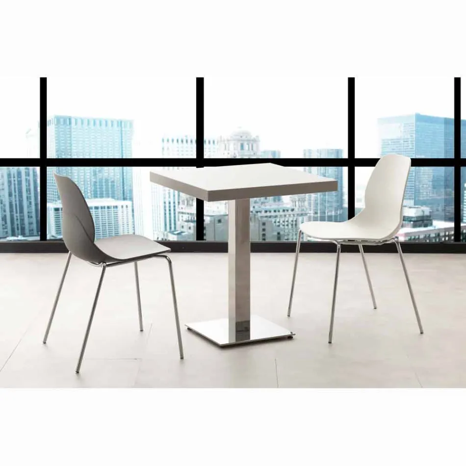 Stol med forkromet stel og Licata polypropylen skal Viadurini