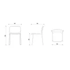 Polstret køkkenstol i stof og metal lavet i Italien 2 stk - Sangria Viadurini