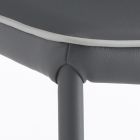 Stabelbar køkkenstol betrukket med syntetisk læder, 4 stk - Adelmo Viadurini