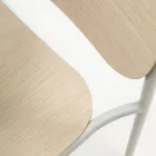 Køkkenstol i træ og malet metal Made in Italy 2 stk - Saffia Viadurini