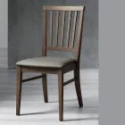 Køkkenstol Massiv bøgetræ og Økolæder italiensk design - Rosita Viadurini