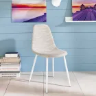 Stol Køkken moderne design i similrattan Cassidy, 4 stykker Viadurini