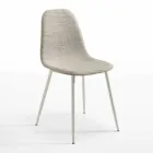 Stol Køkken moderne design i similrattan Cassidy, 4 stykker Viadurini
