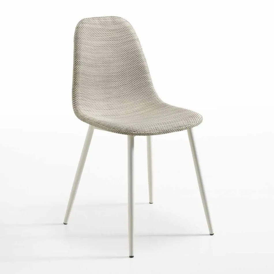Stol Køkken moderne design i similrattan Cassidy, 4 stykker Viadurini