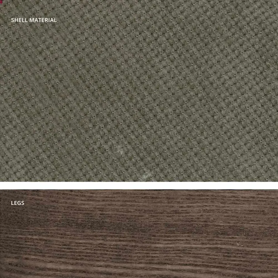 Design køkkenstol i træ og stof lavet i Italien, Egizia Viadurini