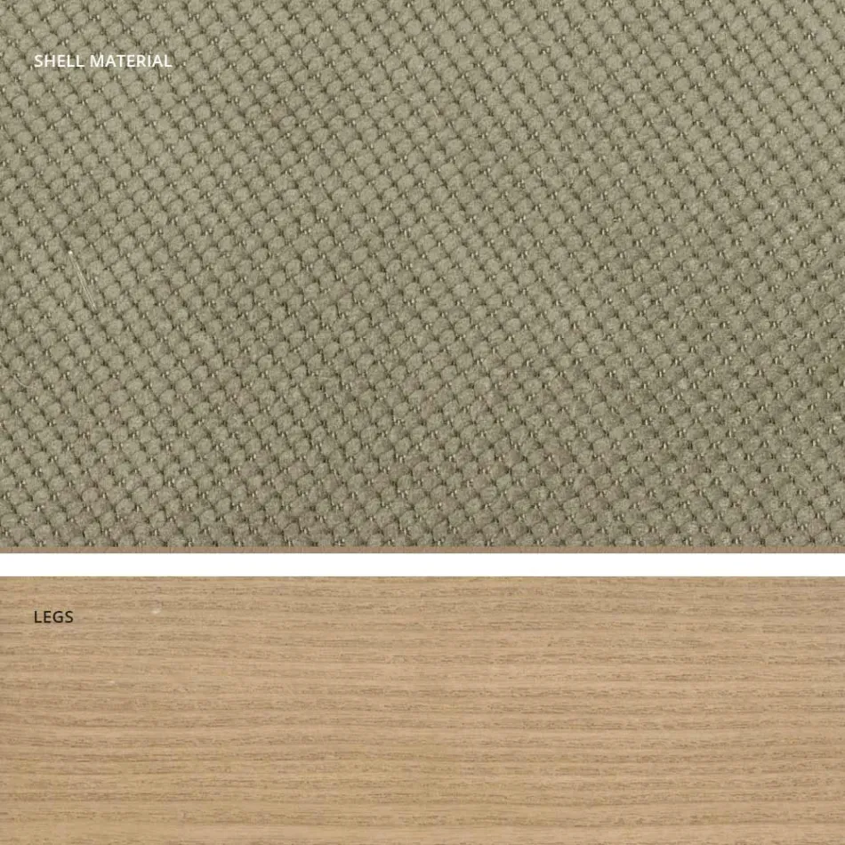 Design køkkenstol i træ og stof lavet i Italien, Egizia Viadurini