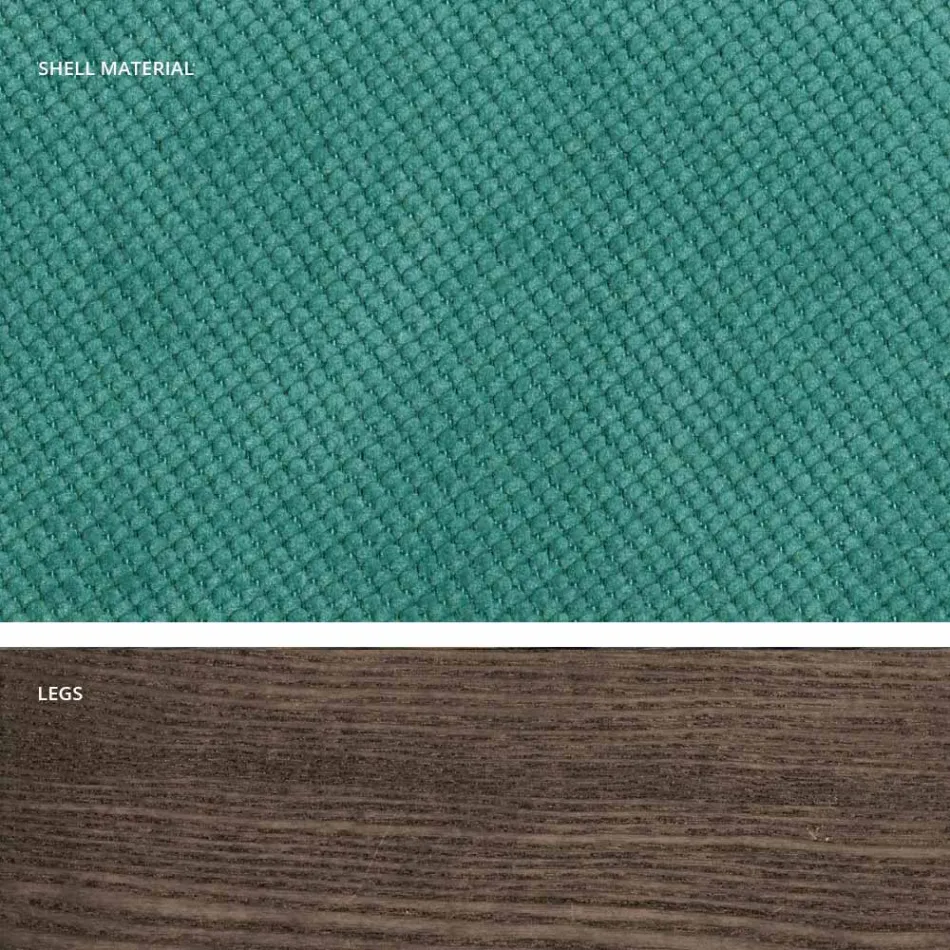 Design køkkenstol i træ og stof lavet i Italien, Egizia Viadurini