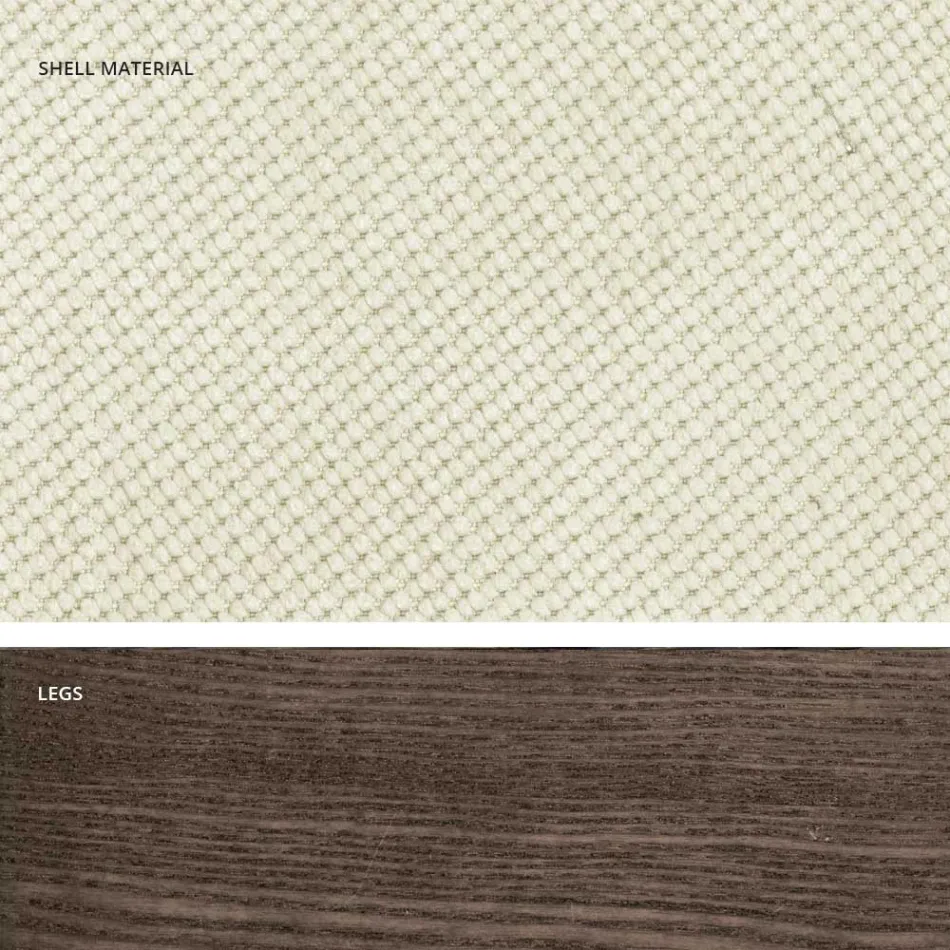 Design køkkenstol i træ og stof lavet i Italien, Egizia Viadurini