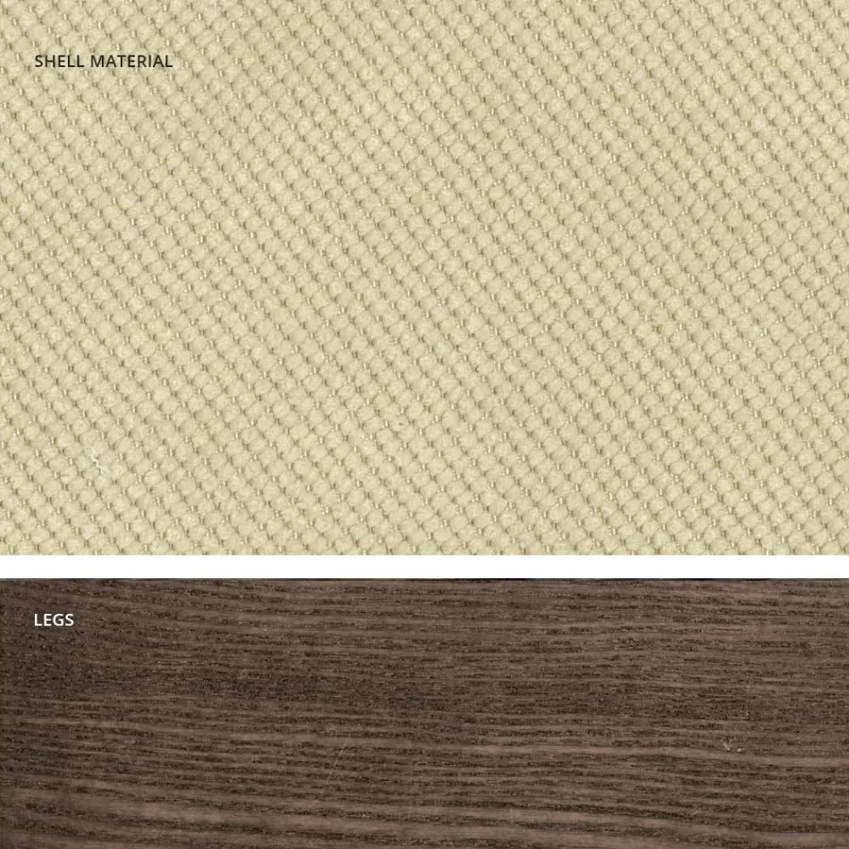 Design køkkenstol i træ og stof lavet i Italien, Egizia Viadurini