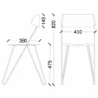 Håndlavet køkkenstol i træ og ædelstål fremstillet i Italien - Granada Viadurini