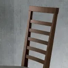 Køkkenstol i træ og sæde i italiensk designstof - Jeanine Viadurini