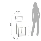 Køkkenstol i syntetisk læder og malet metal 4 stk - Remida Viadurini