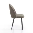 Køkkenstol i Aged Effect Synthetic Læder 4 Deles - Renetta Viadurini