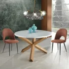 Køkkenstol i Aged Effect Synthetic Læder 4 Deles - Renetta Viadurini