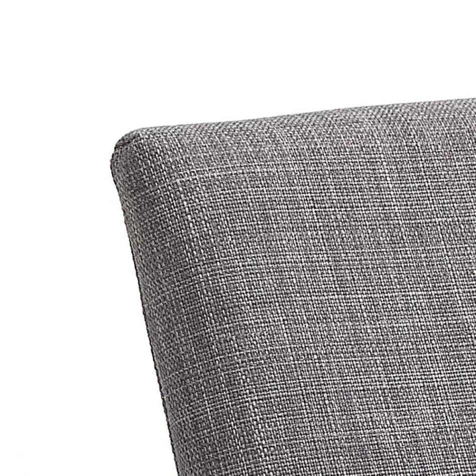 Køkkenstol i gråt stof med metalunderstel 2 stykker - lukker Viadurini