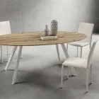 Køkkenstol helt betrukket med øko-læder lavet i Italien, 2 stk - Maria Viadurini