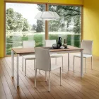 Køkkenstol helt betrukket med øko-læder lavet i Italien, 2 stk - Maria Viadurini