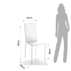 Køkkenstol fuldpolstret med 2-delt syntetisk læder - Atenea Viadurini